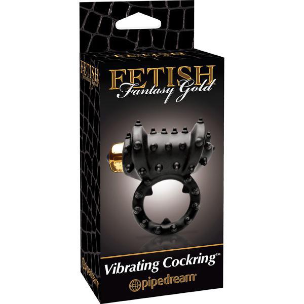 FF Gold Vibrating Cockring Black - Temptations