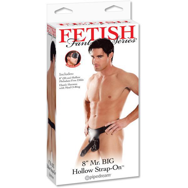 FF Mr. Big Hollow 8" Strap - on Black - Temptations