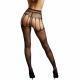 Le Desir Crotchless Cut-Out Pantyhose Black