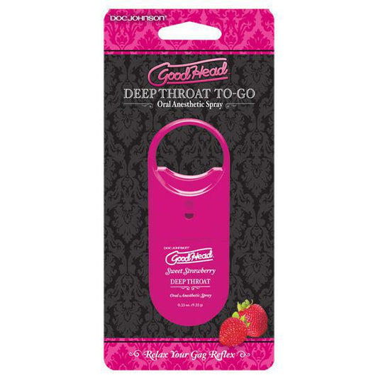 GOODHEAD DEEP THROAT SPRAY TO-GO SWEET STRAWBERRY .33 OZ.