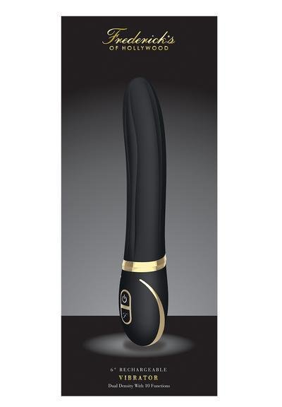 FOH 6" RECHARGEABLE VIBRATOR - BLACK - Temptations