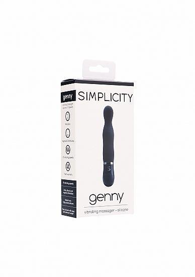 GENNY vibrating stimulator - silicone - Black - Temptations