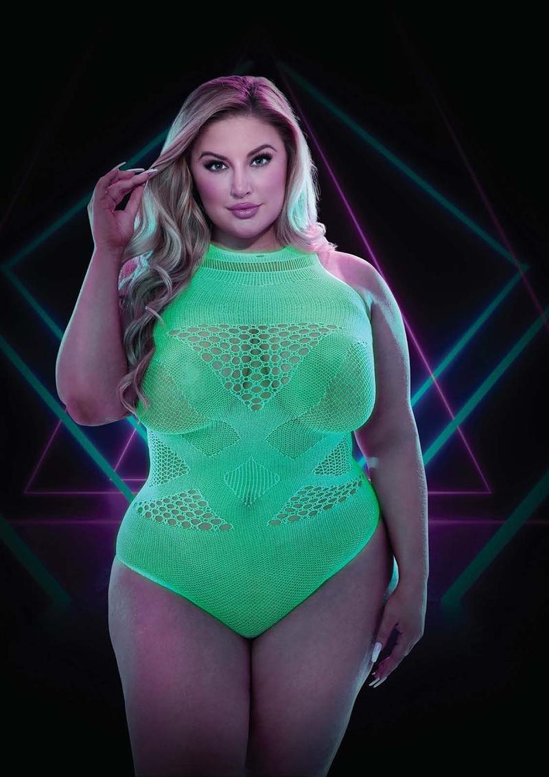GLOW IN THE DARK TEDDY - PLUS SIZE - Temptations