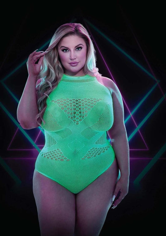 GLOW IN THE DARK TEDDY - PLUS SIZE - Temptations
