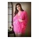 Haley Lace & Mesh Robe & Panty - Temptations