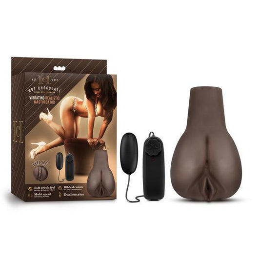 Hot Chocolate Doggy Style Deanna Vibrating Realistic Masturbator Chocolate - Temptations