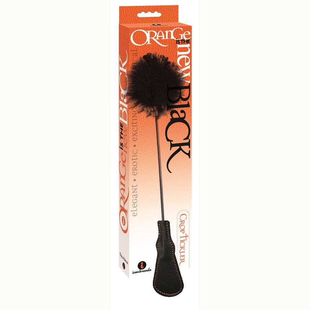 Icon THE 9'S ORANGE IS THE NEW BLACK RIDING CROP & TICKLER - Temptations