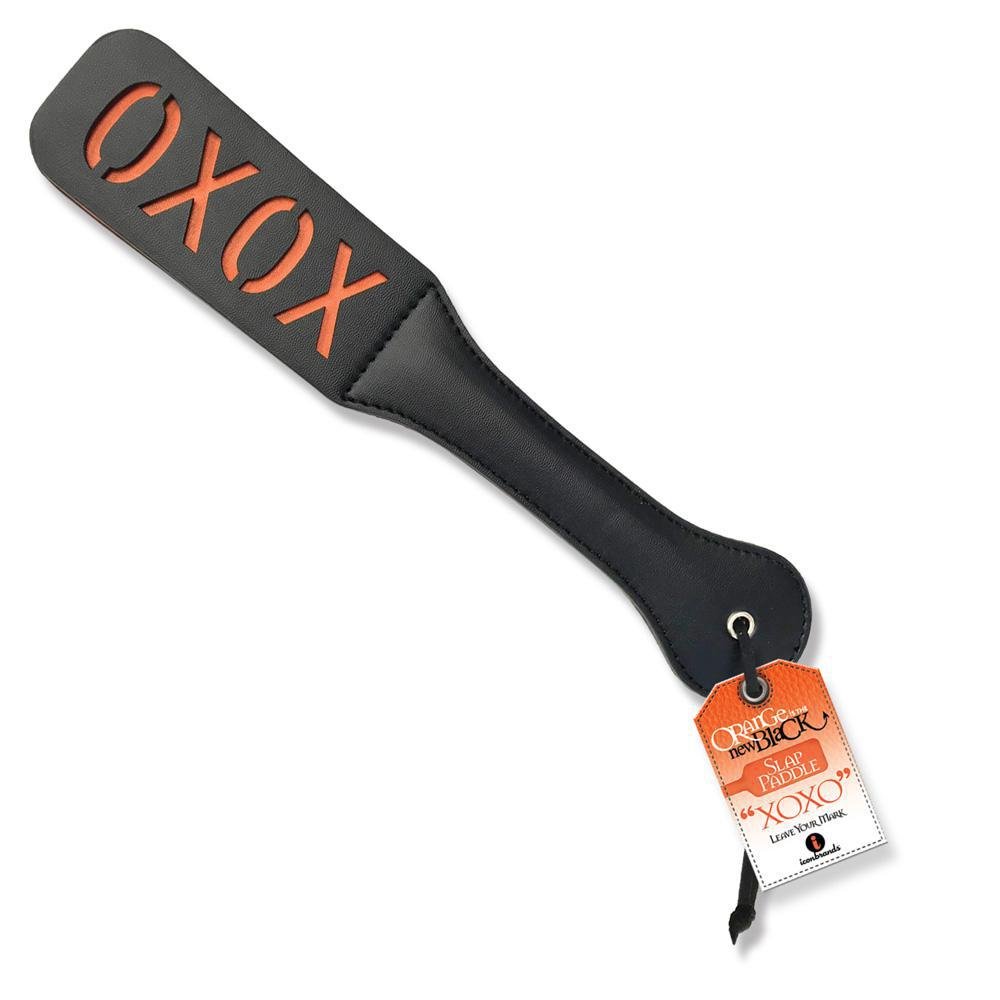 Icon THE 9'S ORANGE IS THE NEW BLACK SLAP PADDLE XOXO - Temptations