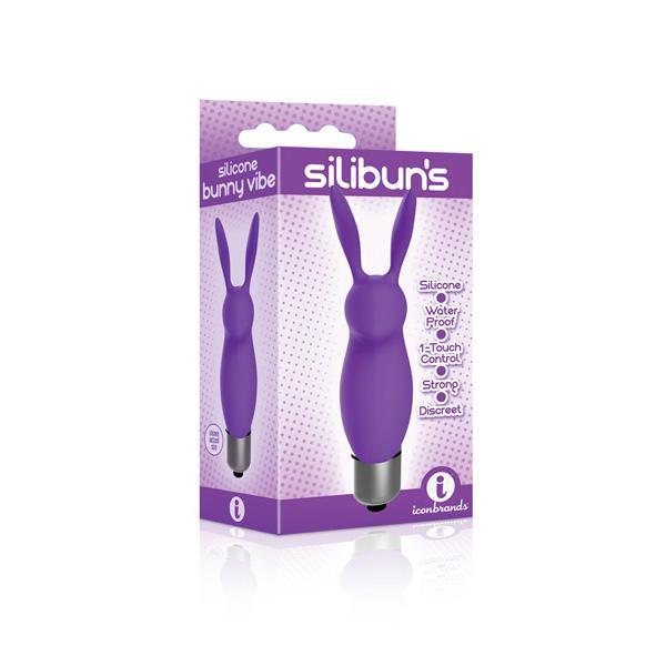 Icon THE 9'S SILIBUNS SILICONE BUNNY BULLET PURPLE - Temptations