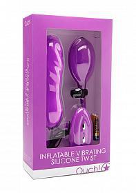 Inflatable Vibrating Silicone Twist - Purple - Temptations