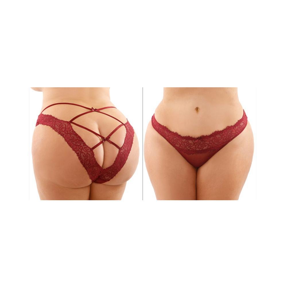 Ivy Lace & Mesh Bikini Panty Queen Size - Temptations