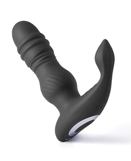 Jaden Thrusting Prostate Massager Vibrating Butt Plug Anal Sex Toy - Black - Temptations