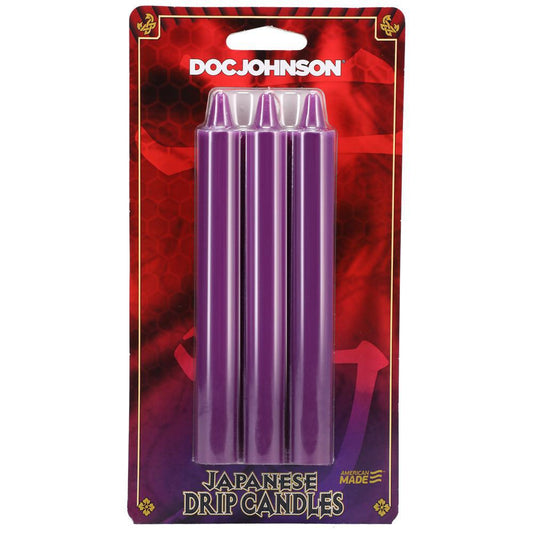 Japanese Drip Candles 3 Pack Purple - Temptations
