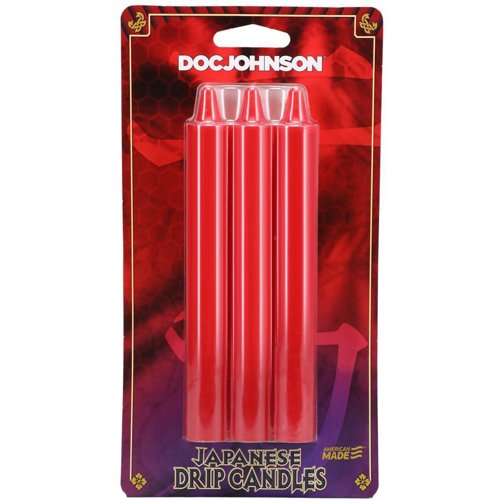Japanese Drip Candles 3 Pack Red - Temptations