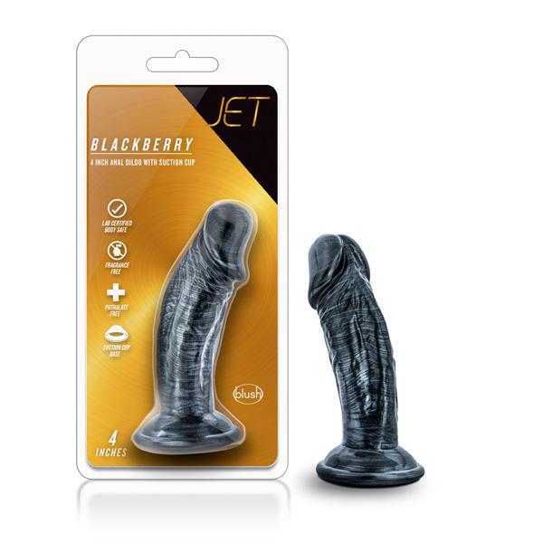 JET BLACKBERRY 4'' DILDO CARBON METALLIC BLACK - Temptations