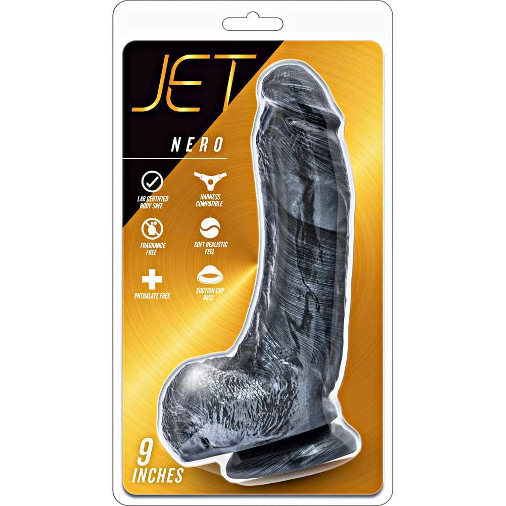 Jet Nero Dong with Suction Cup, 9", Carbon Metallic Black - Temptations