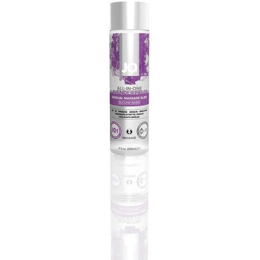 JO All - In - One Sensual Massage Glide Lavender 4 oz. - Temptations