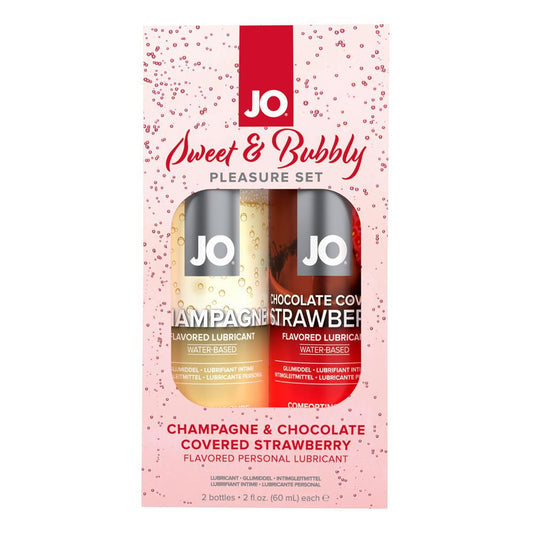 Jo Sweet & Bubbly Pleasure Set Champagne & Chocolate Covered Strawberry 2 oz. - Temptations