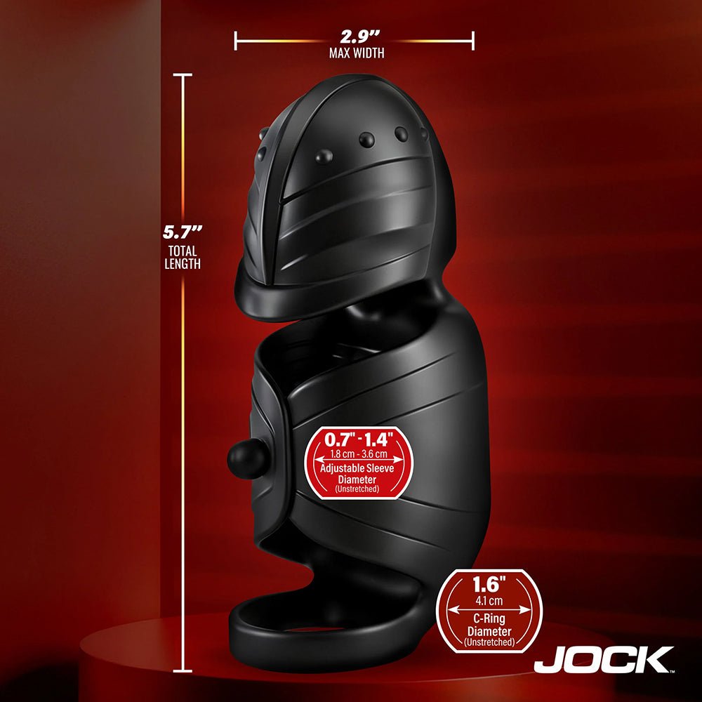 Jock Advanced Helmet Humper Gyrating & Vibrating Silicone Masturbator
