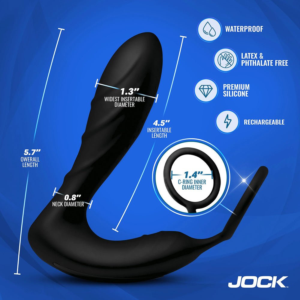 Jock Electro Shockwave E-Stim Anal Plug W/ C-Ring