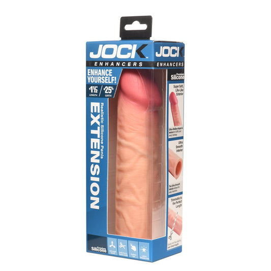 Jock Enhancers 1.5" Silicone Penis Extension Sleeve Light