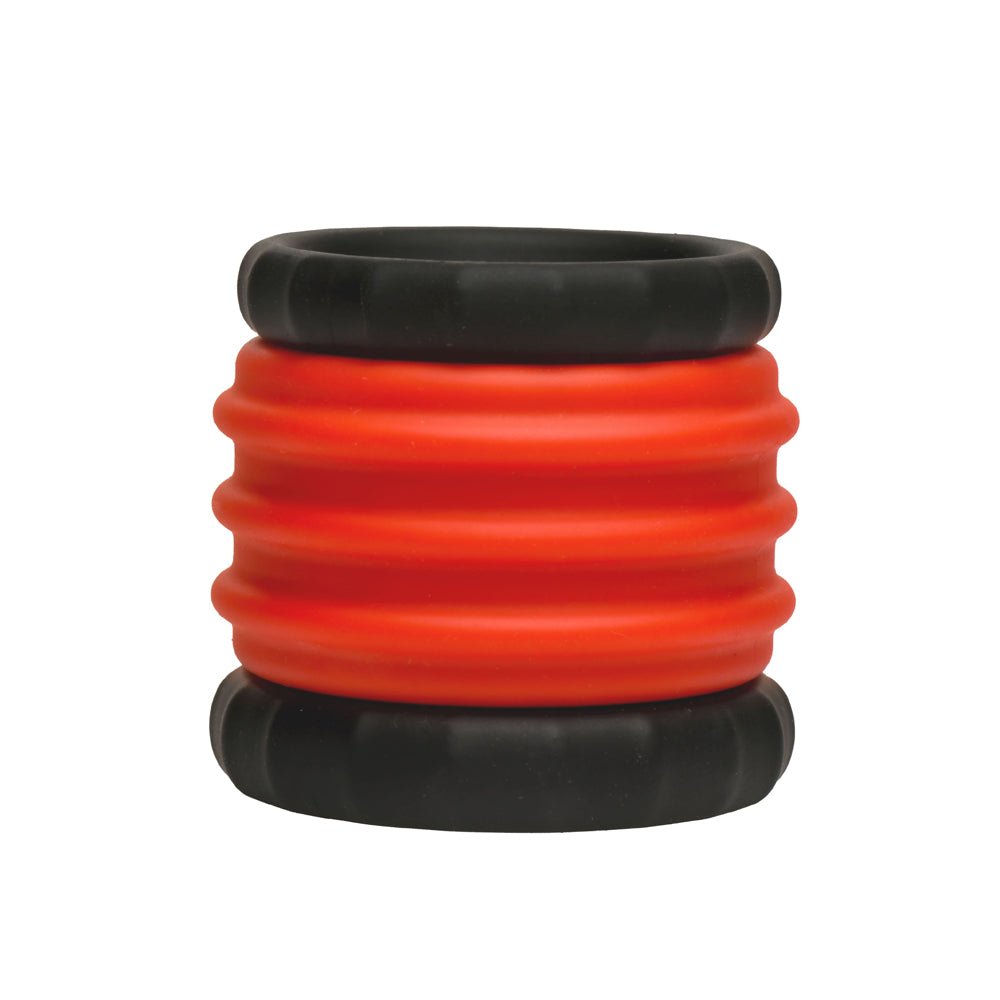 Jock Enhancers 2-In-1 Silicone Cock Ring Red