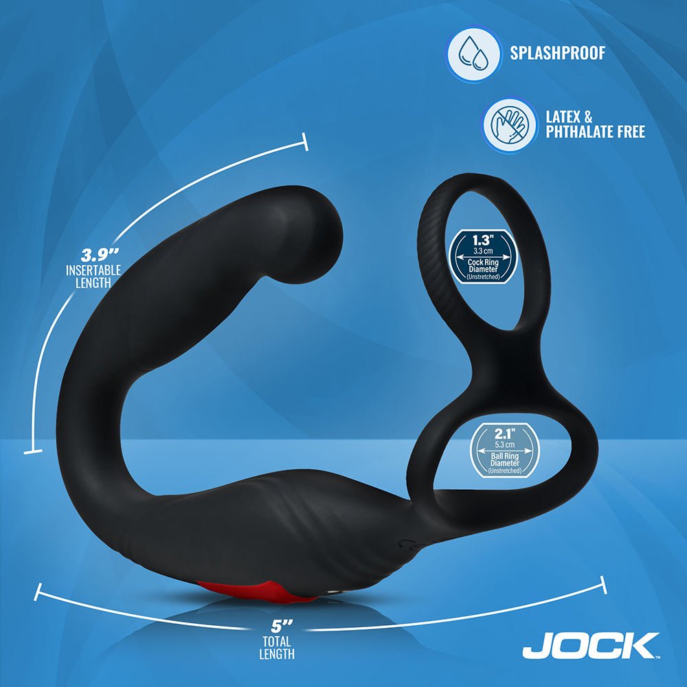 Jock Enhancers Axis Gyrating Prostate Vibrator With C-Ring