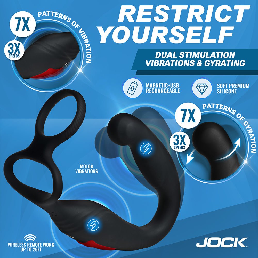 Jock Enhancers Axis Gyrating Prostate Vibrator With C-Ring