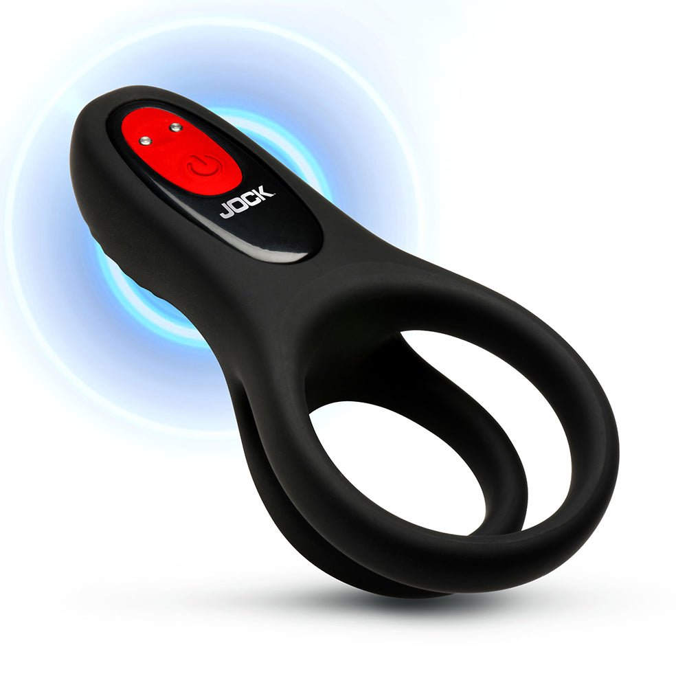 Jock Enhancers Hard-On Vibrating Silicone C-Ring With Clit Stim