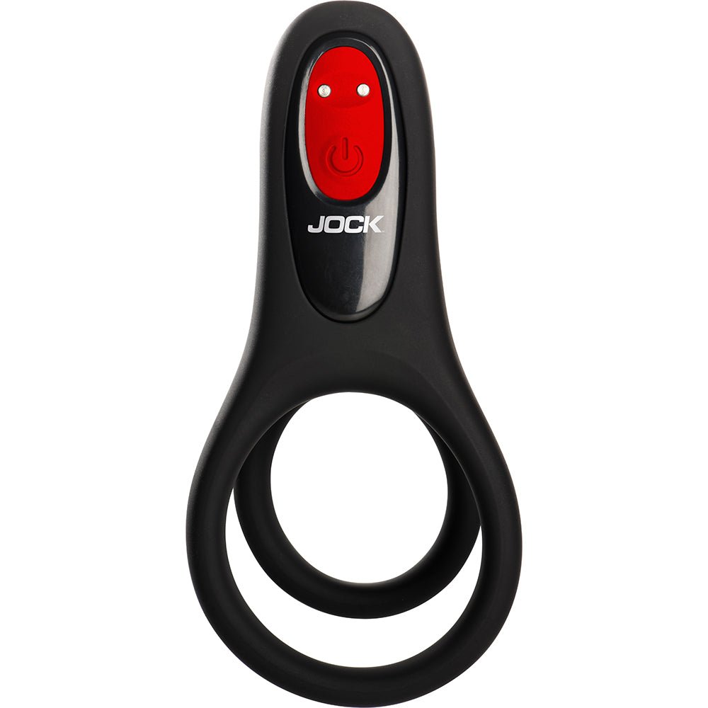 Jock Enhancers Hard-On Vibrating Silicone C-Ring With Clit Stim