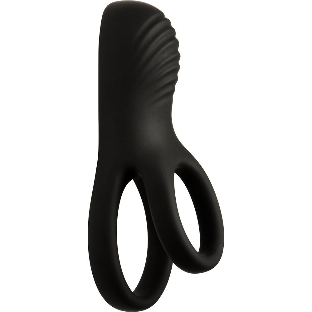 Jock Enhancers Hard-On Vibrating Silicone C-Ring With Clit Stim