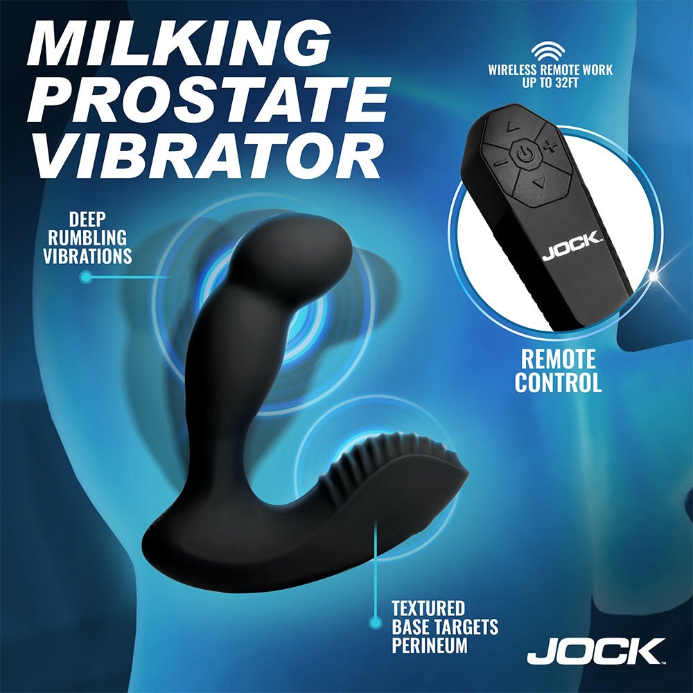 Jock Enhancers P-Force Milking Silicone Prostate Vibrator W/ Remote