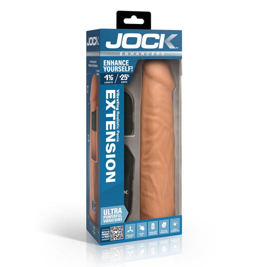 Jock Enhancers Vibrating Penis Extension W/ Remote Medium