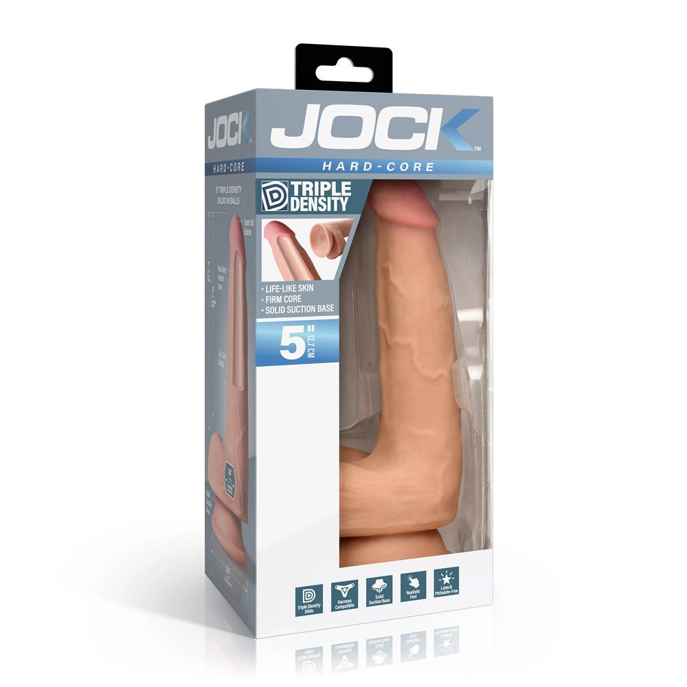 Jock Hard-Core 5" Triple Density Dildo With Balls