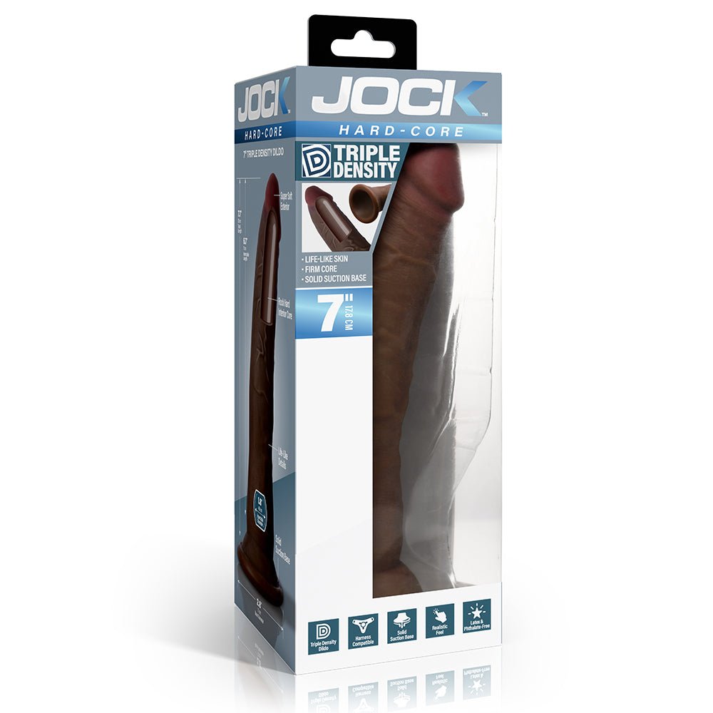 Jock Hard-Core 7" Triple Density Dildo Dark