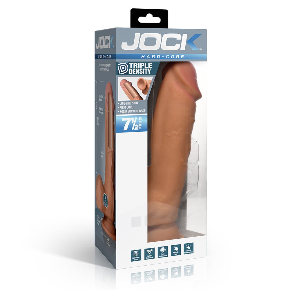 Jock Hard-Core 7.5" Triple Density Dildo W/ Balls Medium