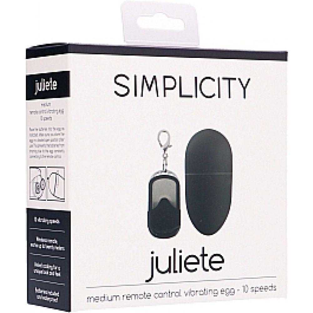 JULIETE remote control vibrating egg - Black - Temptations