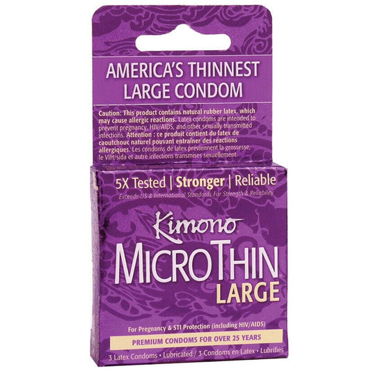 Kimono MicroThin Large Condoms 3 Pack