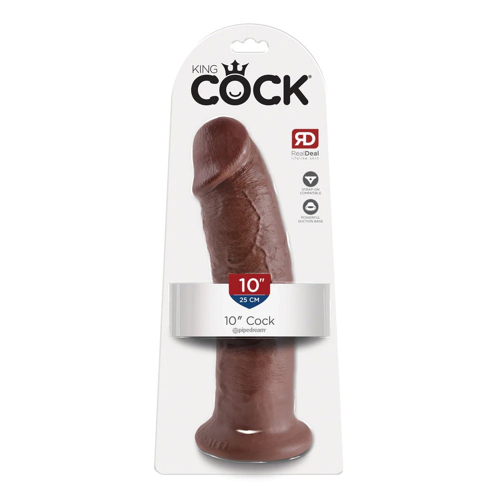 King Cock 10" Cock Brown