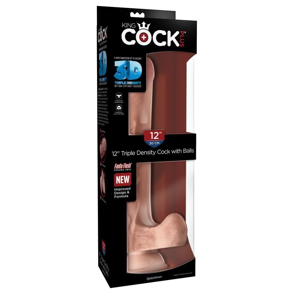King Cock Plus 12" Triple Density Cock With Balls - Temptations