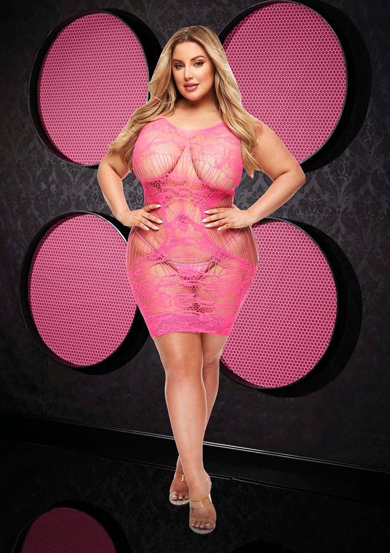 LACE CUT OUT MINI DRESS - HP - Q - Temptations