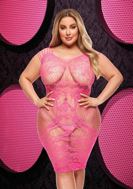 LACE CUT OUT MINI DRESS - HP - Q - Temptations
