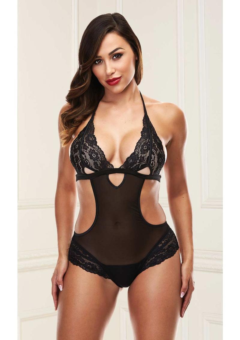 LACE TEDDY - BLACK - MEDIUM/LARGE - Temptations