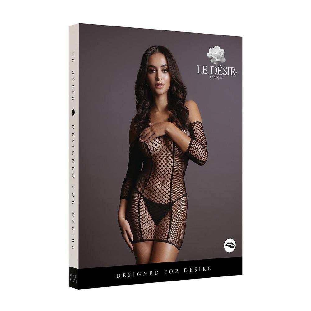 Le Desir Duo Net Sleeved Mini Dress - Temptations