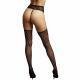 Le Desir Suspender Leopard Pantyhose Black - Temptations