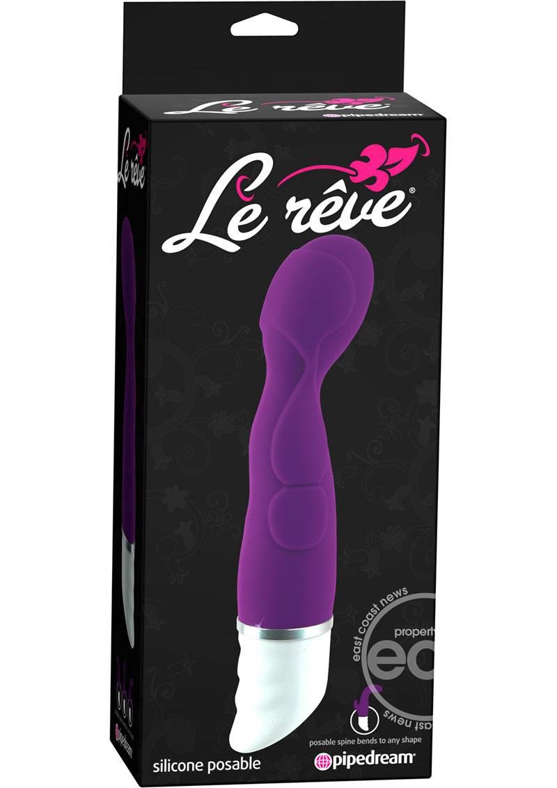 Le Reve Silicone Posable Vibrator Waterproof Purple 6.25 Inches - Temptations