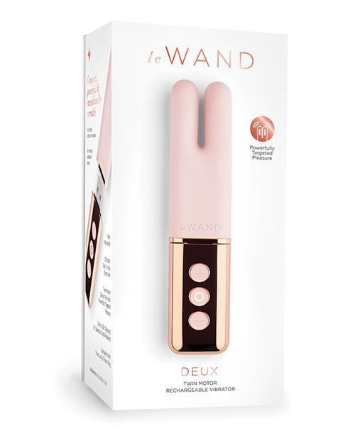 Le Wand Deux Chrome Twin Motor Rechargeable Vibrator - Rose Gold - Temptations