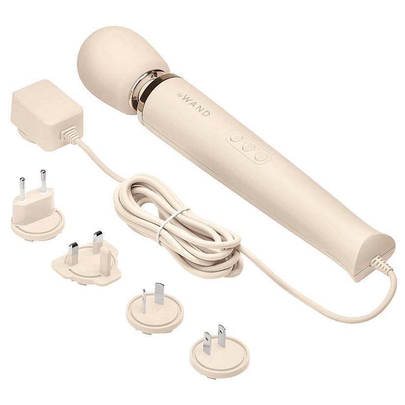 Le Wand Powerful Plug - In Vibrating Massager Cream - Temptations