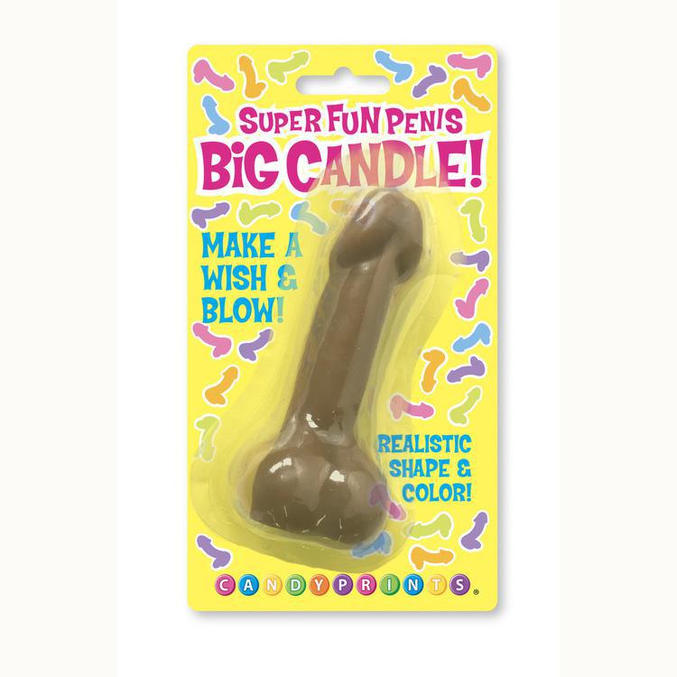 Little Genie SUPER FUN BIG PENIS CANDLE BROWN - Temptations