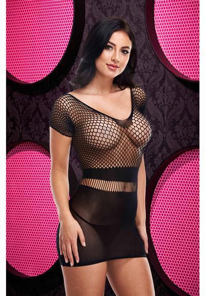 LP DEEP V MINI DRESS - BLACK - Temptations